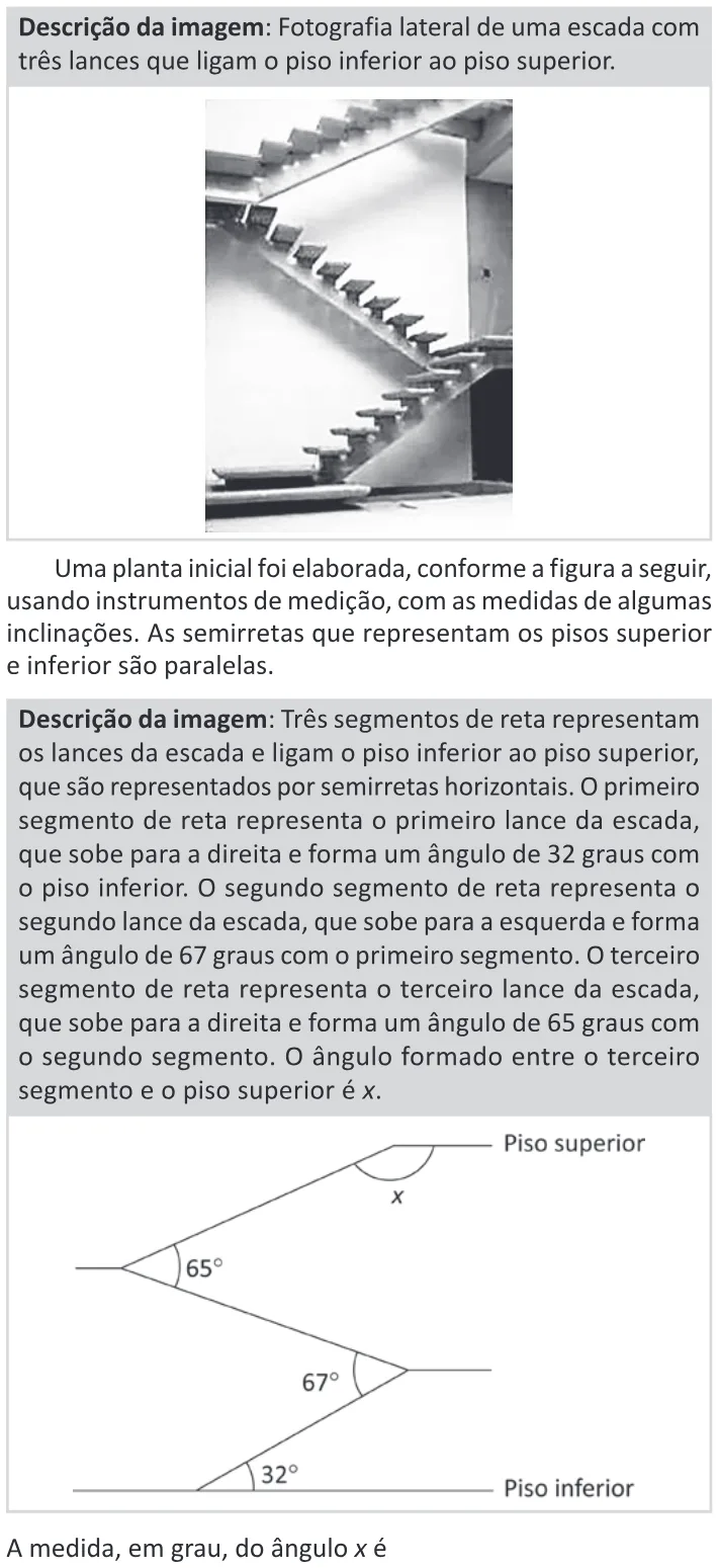 Trecho original com figura, tabela ou fórmula da questão 175 do ENEM 2025 - 2º Dia – Caderno 11 – Laranja (Braile e ledor) – Aplicação Regular - (Ledor) - Belém, Ananindeua e Marituba.