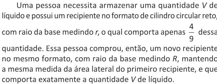 Trecho original com figura, tabela ou fórmula da questão 142 do ENEM 2025 - 2º Dia – Caderno 5 – Amarelo – Aplicação Regular - Belém, Ananindeua e Marituba.