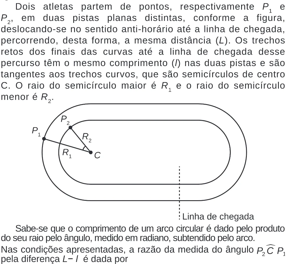 Trecho original com figura, tabela ou fórmula da questão 171 do ENEM 2020 - 2º Dia – Caderno 8 – Rosa (Superampliada) – Reaplicação/PPL.