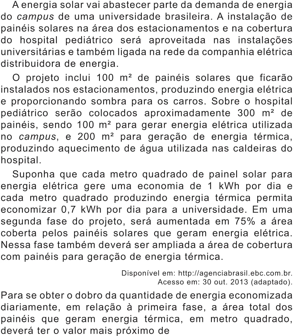 Trecho original com figura, tabela ou fórmula da questão 172 do ENEM 2017 - 2º Dia - Caderno 5 – Amarelo (Superampliada) – Aplicação regular.