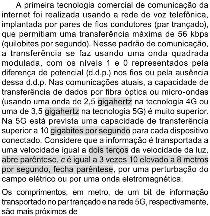 Trecho original com figura, tabela ou fórmula da questão 91 do ENEM 2023 - 2º Dia – Caderno 11 – Laranja (braile e ledor) – Reaplicação/PPL.