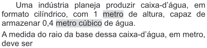 Trecho original com figura, tabela ou fórmula da questão 176 do ENEM 2022 - 2º Dia – Caderno 11 – Laranja (braile e ledor) – Reaplicação/PPL.