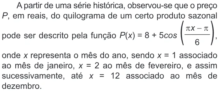 Trecho original com figura, tabela ou fórmula da questão 176 do ENEM 2015 - 2º Dia - Caderno 5 - Amarelo – Aplicação regular.