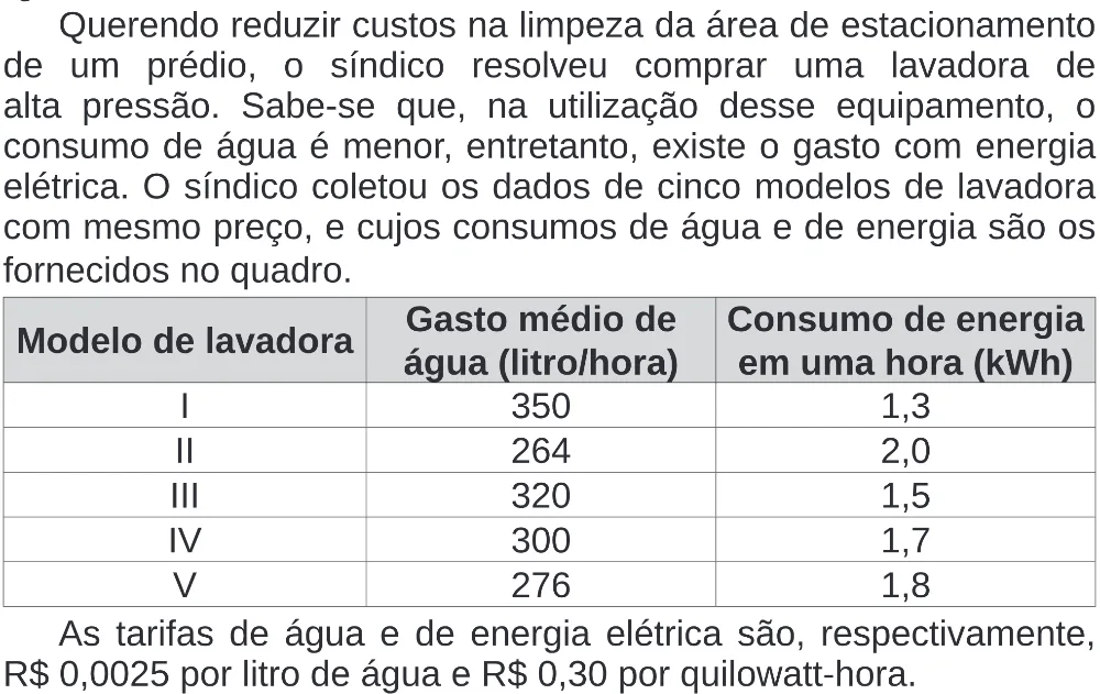 Trecho original com figura, tabela ou fórmula da questão 139 do ENEM 2020 - 2º Dia – Caderno 8 – Rosa (Superampliada) – Reaplicação/PPL.