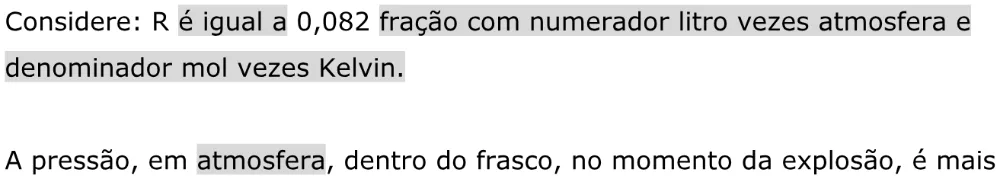 Trecho original com figura, tabela ou fórmula da questão 107 do ENEM 2023 - 2º Dia – Caderno 11 – Laranja (braile e ledor) – Aplicação Regular - Caderno 11 – Laranja – Leitor de tela (NVDA) - Ciências da Natureza e suas Tecnologias.