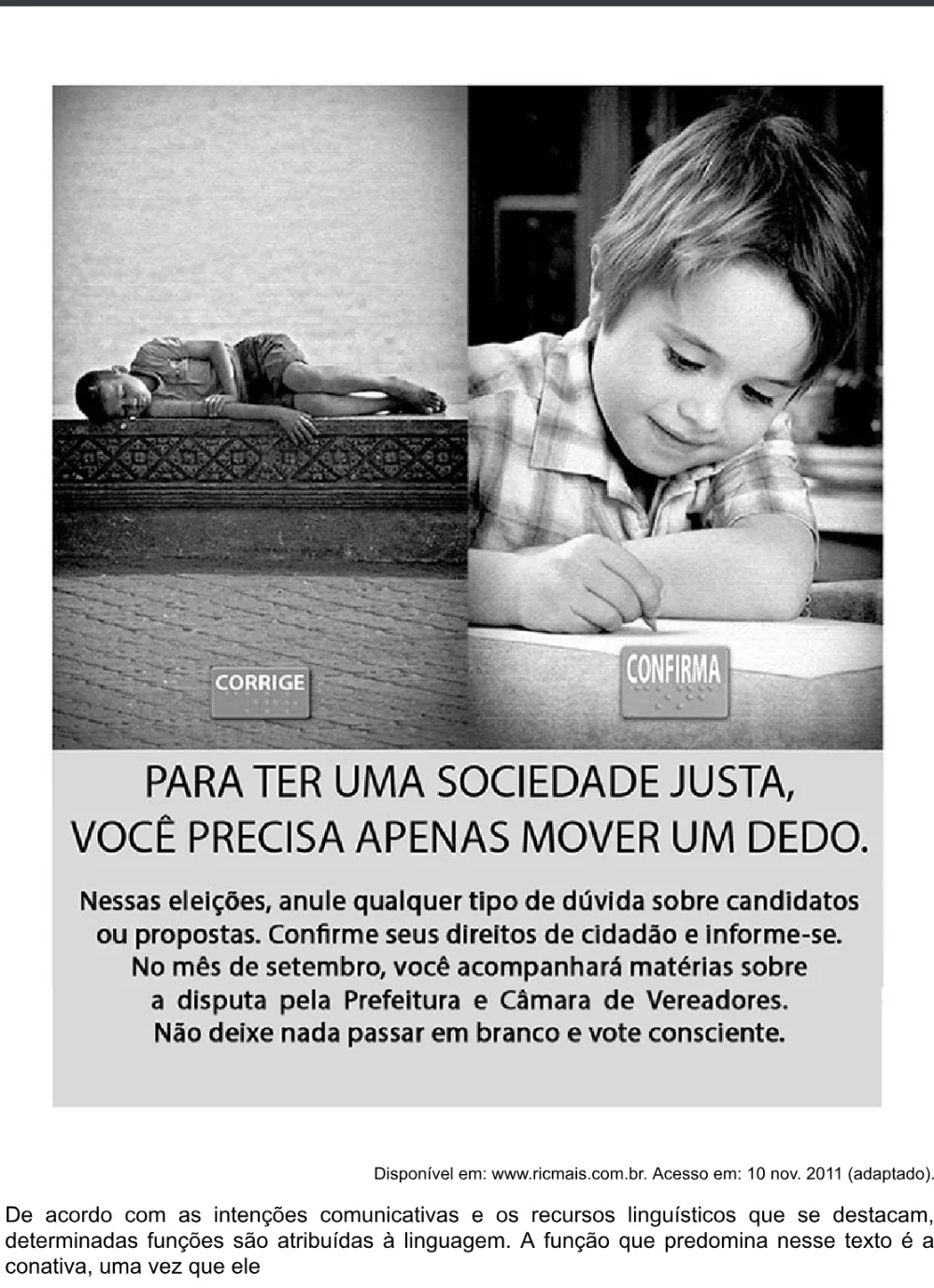 Trecho original com figura, tabela ou fórmula da questão 24 do ENEM 2020 - 1º Dia - Caderno 4 – Rosa – Espanhol – Aplicação digital.