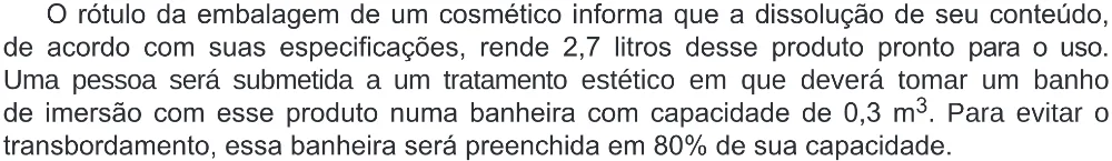 Trecho original com figura, tabela ou fórmula da questão 144 do ENEM 2019 - 2º Dia – Caderno 6 – Cinza (Ampliada) – Aplicação Regular.