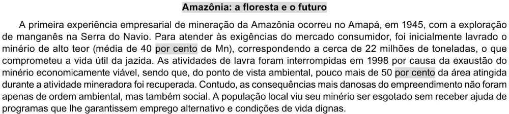 Trecho original com figura, tabela ou fórmula da questão 130 do ENEM 2023 - 2º Dia – Caderno 11 – Laranja (braile e ledor) – Reaplicação/PPL.