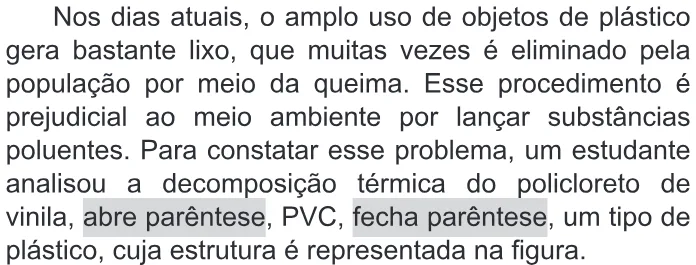 Trecho original com figura, tabela ou fórmula da questão 127 do ENEM 2020 - 2º Dia - Caderno 11 – Laranja (braile e ledor) – Aplicação Regular.