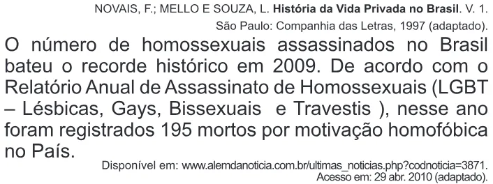 Trecho original com figura, tabela ou fórmula da questão 42 do ENEM 2010 - Dia 1 - Caderno 3 - Branco – Aplicação regular.
