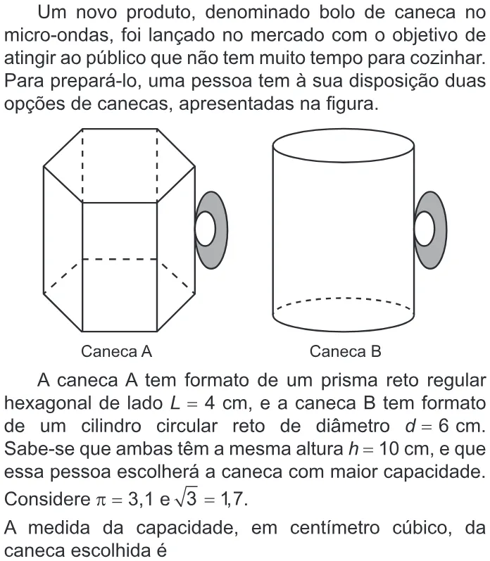 Trecho original com figura, tabela ou fórmula da questão 149 do ENEM 2022 - 2º Dia – Caderno 5 – Amarelo – Reaplicação/PPL.