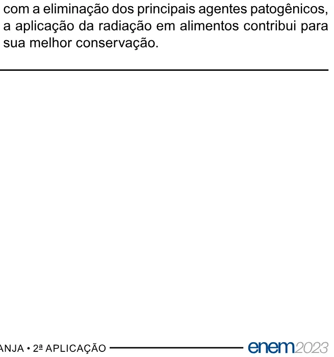 Alternativa E da questão 126 do ENEM 2023 - 2º Dia – Caderno 11 – Laranja (braile e ledor) – Reaplicação/PPL.