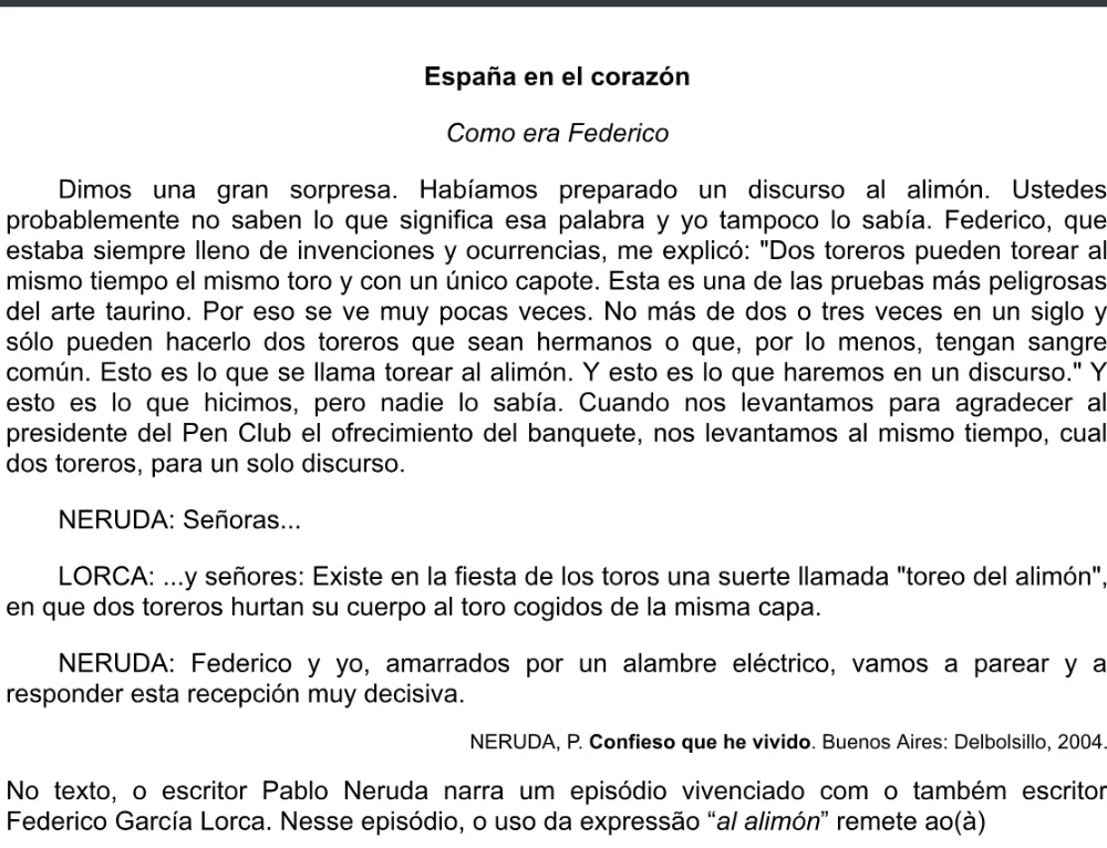 Trecho original com figura, tabela ou fórmula da questão 1 do ENEM 2020 - 1º Dia - Caderno 4 – Rosa – Espanhol – Aplicação digital.