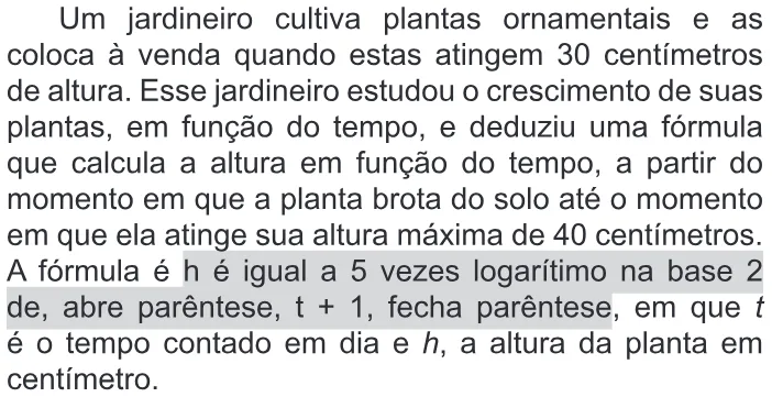 Trecho original com figura, tabela ou fórmula da questão 153 do ENEM 2019 - 2º Dia – Caderno 11 – Laranja – Reaplicação/PPL.