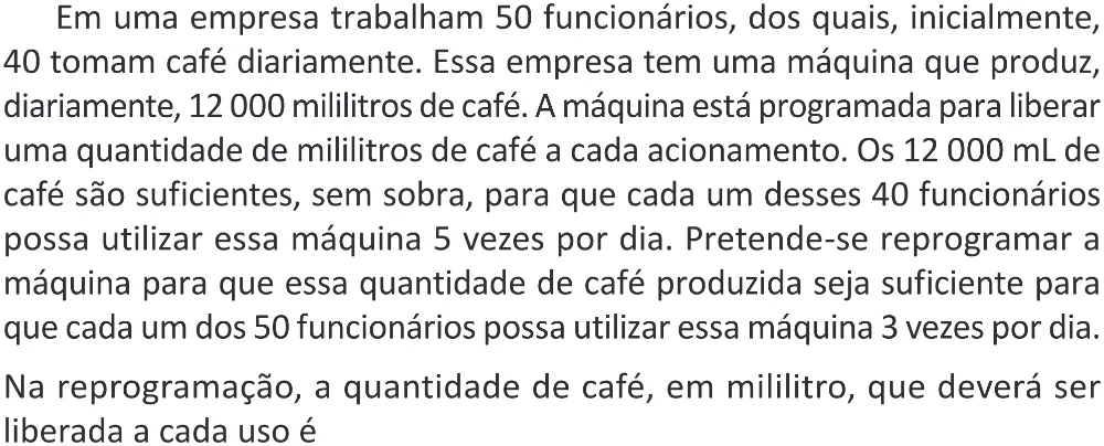 Trecho original com figura, tabela ou fórmula da questão 152 do ENEM 2025 - 2º Dia – Caderno 11 – Laranja (Braile e ledor) – Aplicação Regular - (Superampliada) - Belém, Ananindeua e Marituba.