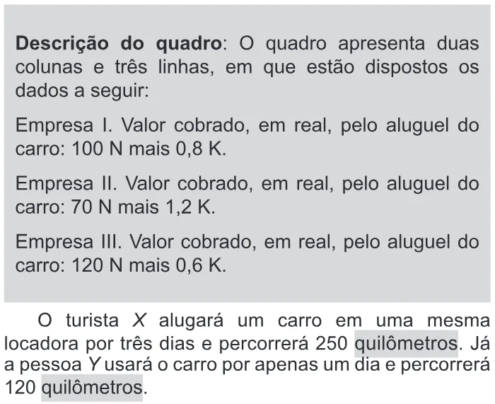 Trecho original com figura, tabela ou fórmula da questão 145 do ENEM 2017 - 2º Dia - Caderno 11 - Laranja – Reaplicação/PPL - Ledor.
