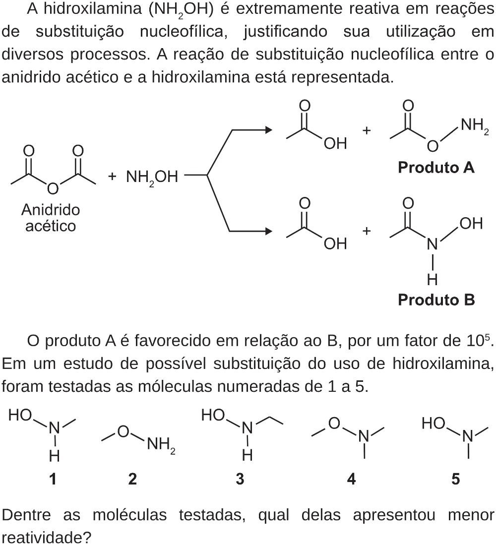 Trecho original com figura, tabela ou fórmula da questão 111 do ENEM 2018 - 2º Dia - Caderno 5 – Amarelo (Superampliada) – Aplicação regular.