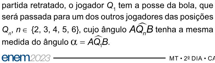Trecho original com figura, tabela ou fórmula da questão 145 do ENEM 2023 - 2º Dia – Caderno 7 – Azul – Aplicação Regular.