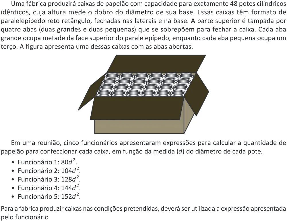 Trecho original com figura, tabela ou fórmula da questão 163 do ENEM 2025 - 2º Dia – Caderno 11 – Laranja (Braile e ledor) – Reaplicação - (Ampliada).
