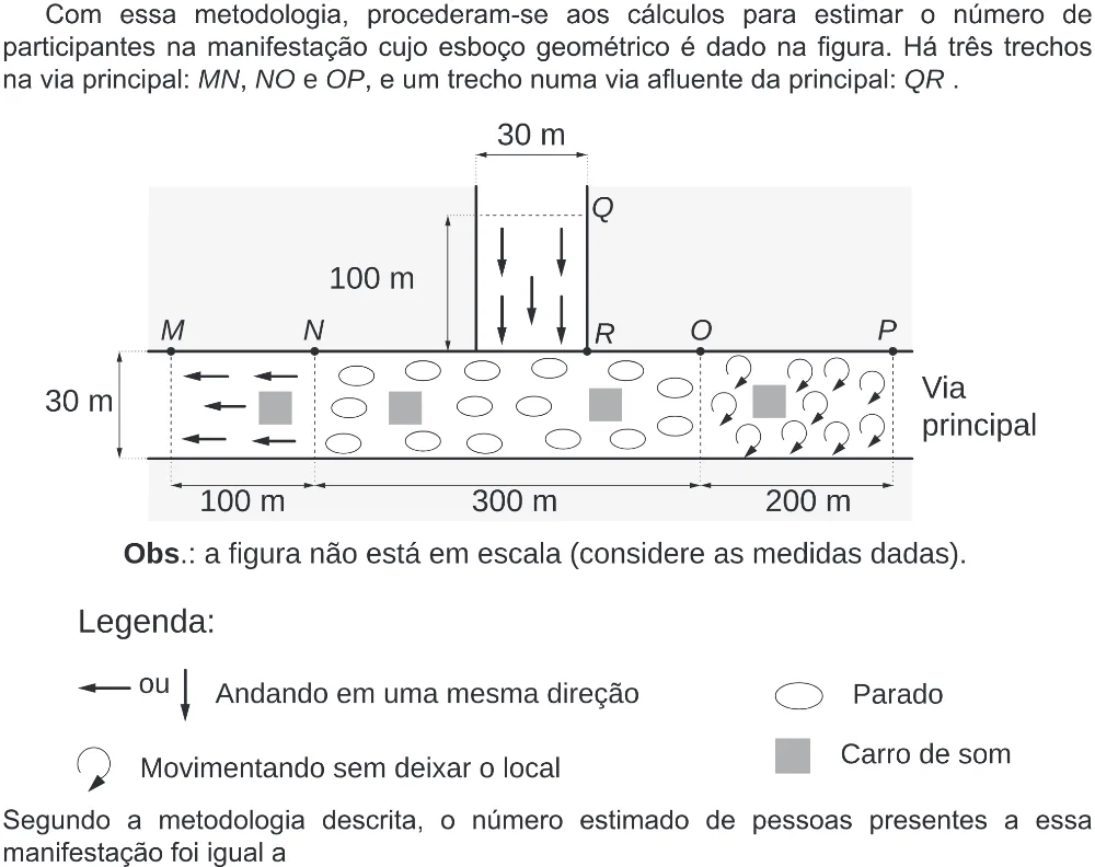 Trecho original com figura, tabela ou fórmula da questão 149 do ENEM 2020 - 2º Dia - Caderno 8 – Rosa (Ampliada) – Aplicação Regular.