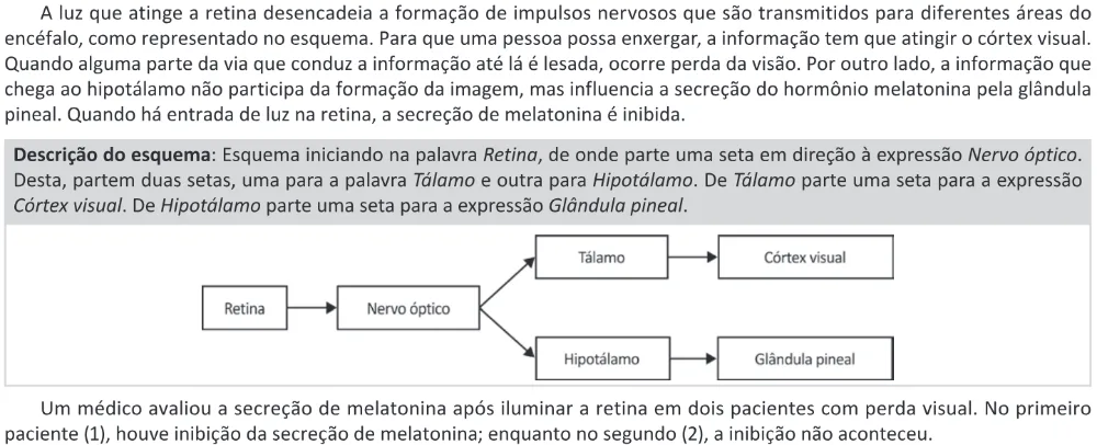 Trecho original com figura, tabela ou fórmula da questão 124 do ENEM 2025 - 2º Dia – Caderno 11 – Laranja (Braile e ledor) – Aplicação Regular - (Ledor) - Belém, Ananindeua e Marituba.