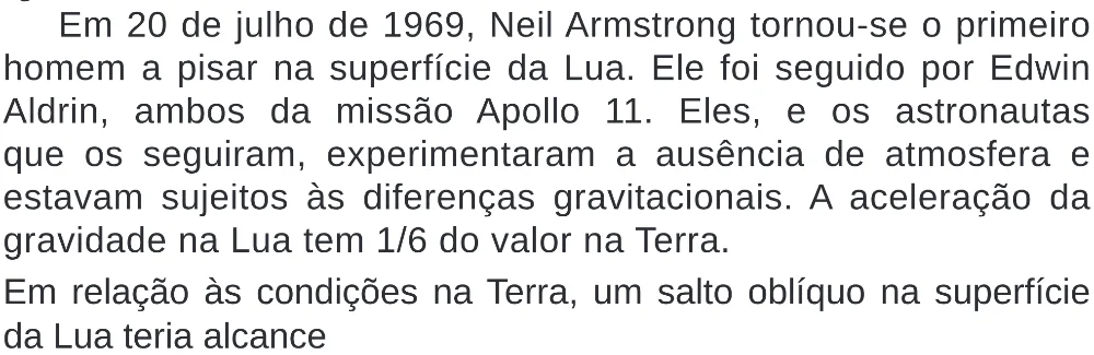 Trecho original com figura, tabela ou fórmula da questão 134 do ENEM 2020 - 2º Dia – Caderno 8 – Rosa (Superampliada) – Reaplicação/PPL.