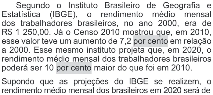Trecho original com figura, tabela ou fórmula da questão 149 do ENEM 2019 - 2º Dia – Caderno 11 – Laranja (Braile e Ledor) – Aplicação Regular.