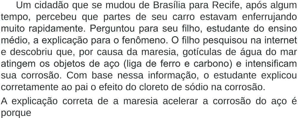 Trecho original com figura, tabela ou fórmula da questão 123 do ENEM 2020 - 2º Dia – Caderno 8 – Rosa (Superampliada) – Reaplicação/PPL.