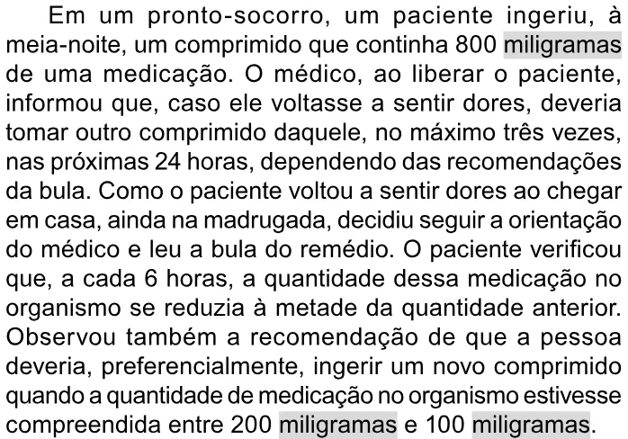 Trecho original com figura, tabela ou fórmula da questão 147 do ENEM 2023 - 2º Dia – Caderno 11 – Laranja (braile e ledor) – Reaplicação/PPL.