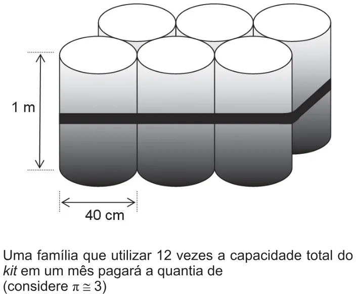 Trecho original com figura, tabela ou fórmula da questão 161 do ENEM 2010 - 2º Dia – Caderno 6 – Cinza – Reaplicação/PPL.