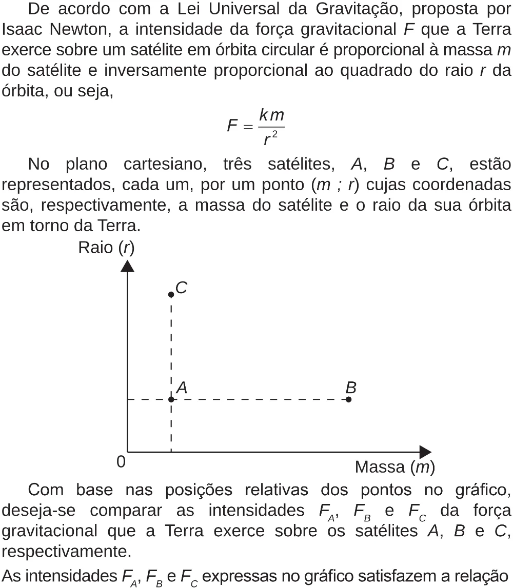 Trecho original com figura, tabela ou fórmula da questão 151 do ENEM 2018 - 2º Dia - Caderno 5 – Amarelo (Superampliada) – Aplicação regular.