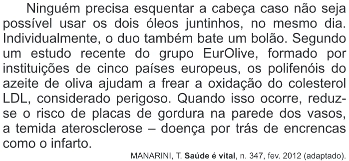Trecho original com figura, tabela ou fórmula da questão 127 do ENEM 2015 - 2º Dia - Caderno 5 - Amarelo – Aplicação regular.