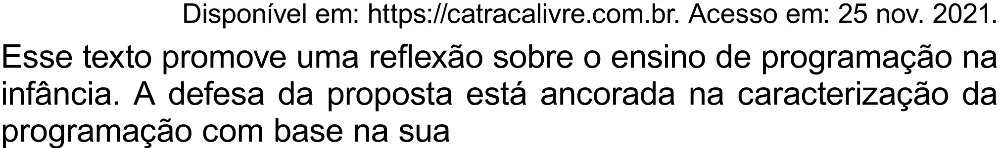 Trecho original com figura, tabela ou fórmula da questão 17 do ENEM 2023 - 1º Dia – Caderno 4 – Rosa (Superampliada) – Reaplicação/PPL.