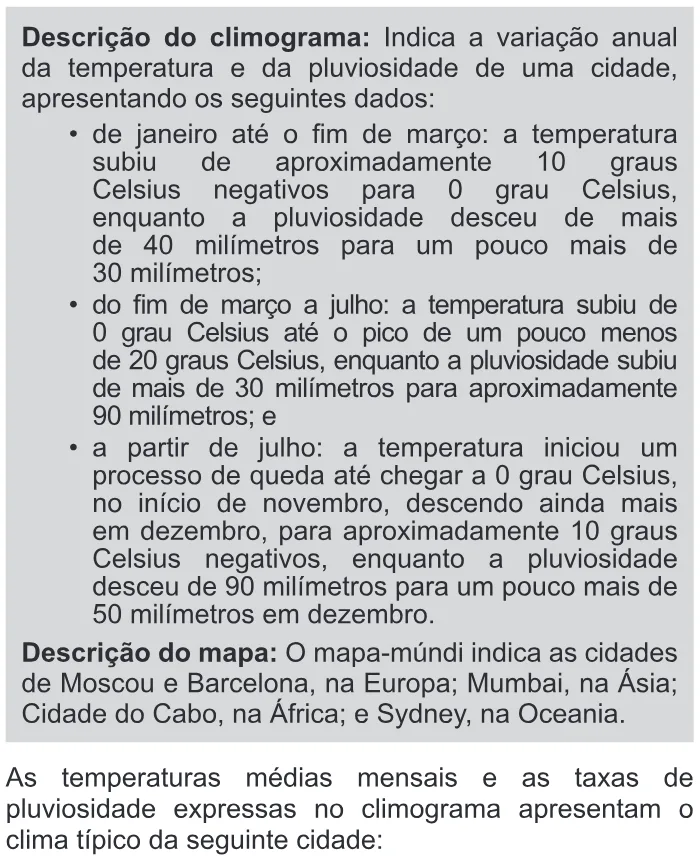 Trecho original com figura, tabela ou fórmula da questão 59 do ENEM 2017 - 1º Dia - Caderno 9 – Laranja (Braile e Ledor) – Aplicação regular.