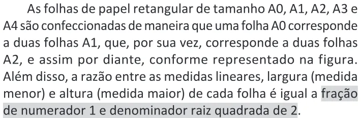 Trecho original com figura, tabela ou fórmula da questão 177 do ENEM 2025 - 2º Dia – Caderno 11 – Laranja (Braile e ledor) – Reaplicação - (Ledor).