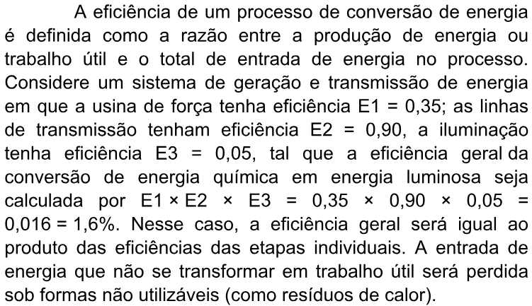 Trecho original com figura, tabela ou fórmula da questão 14 do ENEM 2009 - 1º Dia - Caderno 3 – Branco - Ledor.