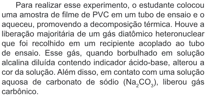 Trecho original com figura, tabela ou fórmula da questão 127 do ENEM 2020 - 2º Dia - Caderno 12 – Verde (Libras) – Aplicação Regular.