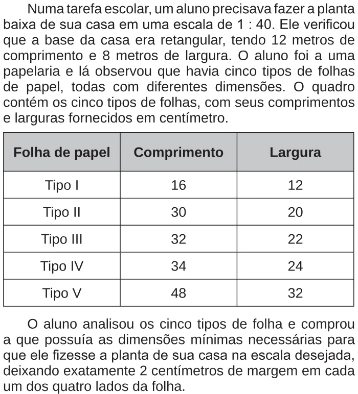 Trecho original com figura, tabela ou fórmula da questão 138 do ENEM 2017 - 2º Dia - Caderno 5 - Amarelo – Reaplicação/PPL.