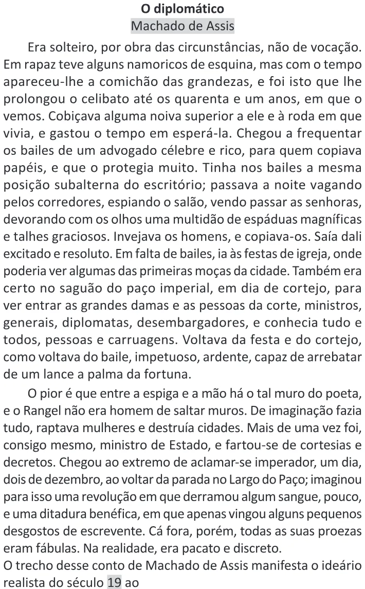 Trecho original com figura, tabela ou fórmula da questão 19 do ENEM 2025 - 1º Dia – Caderno 9 – Laranja (Braile e ledor) – Reaplicação - (Ledor).