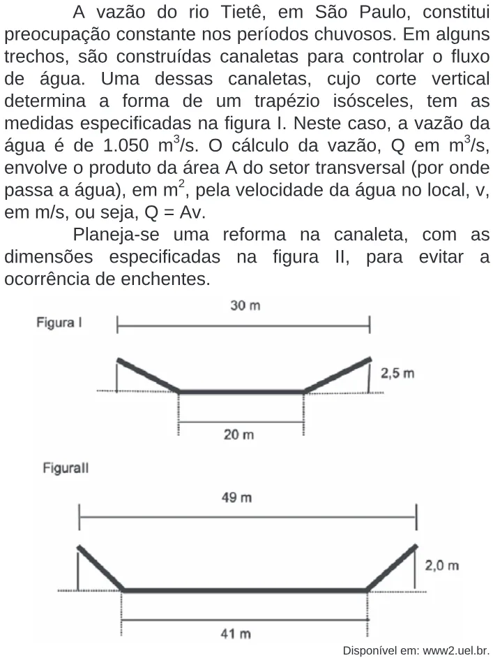 Trecho original com figura, tabela ou fórmula da questão 169 do ENEM 2009 - 2º Dia - Caderno 7 - Azul.