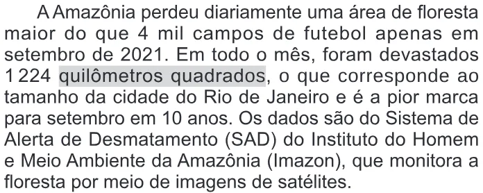 Trecho original com figura, tabela ou fórmula da questão 82 do ENEM 2024 - 1º Dia – Caderno 9 – Laranja (Braile e ledor) – Aplicação Regular.