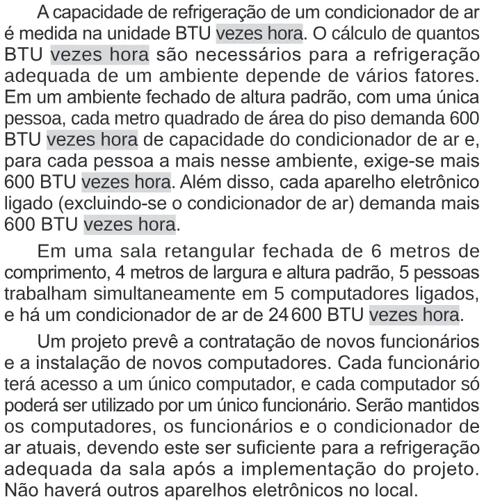 Trecho original com figura, tabela ou fórmula da questão 145 do ENEM 2024 - 2º Dia – Caderno 11 – Laranja (braile e ledor) – Reaplicação/PPL.