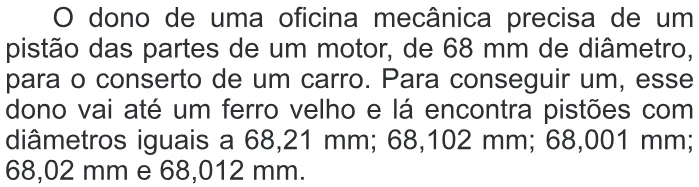 Trecho original com figura, tabela ou fórmula da questão 139 do ENEM 2011 - 2º Dia - Caderno 6 - Cinza – Aplicação regular.