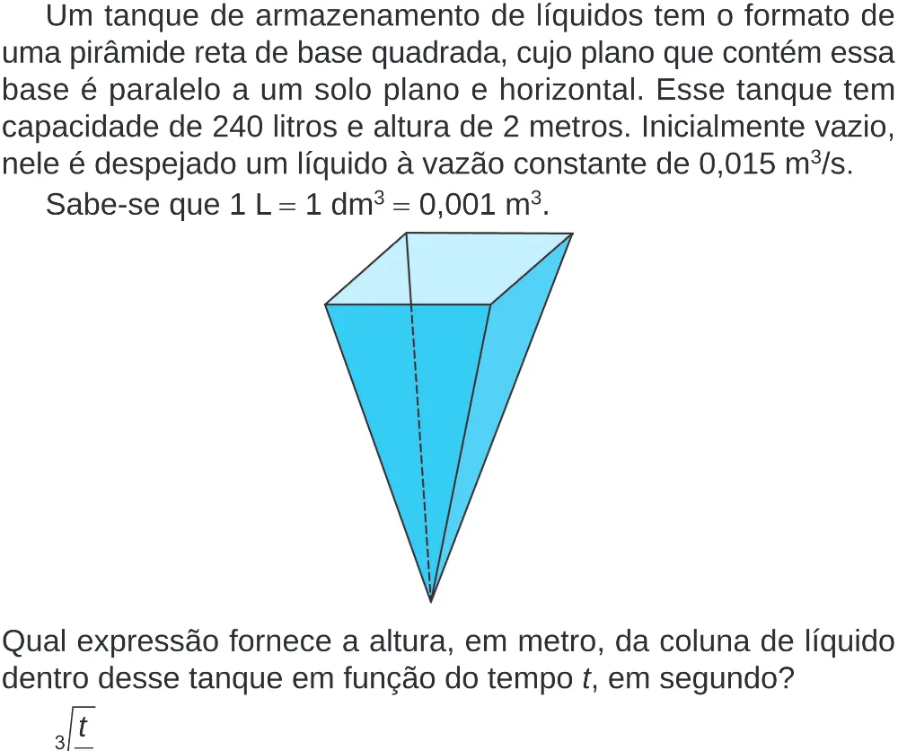Trecho original com figura, tabela ou fórmula da questão 141 do ENEM 2024 - 2º Dia – Caderno 8 – Verde (Superampliada) – Reaplicação/PPL.
