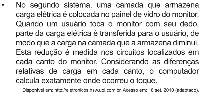 Trecho original com figura, tabela ou fórmula da questão 57 do ENEM 2010 - 1º Dia Caderno 1 – Azul – Reaplicação/PPL.