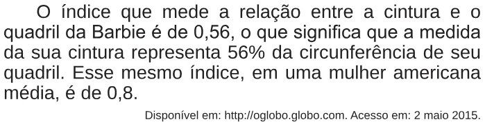 Trecho original com figura, tabela ou fórmula da questão 21 do ENEM 2017 - 1º Dia - Caderno 2 - Amarelo – Aplicação regular.