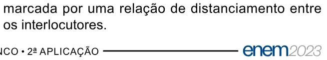 Alternativa E da questão 33 do ENEM 2023 - 1º Dia – Caderno 3 – Branco – Reaplicação/PPL.