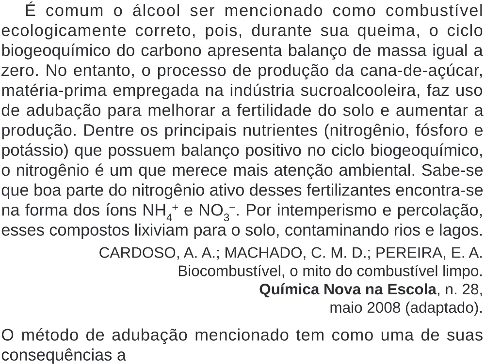Trecho original com figura, tabela ou fórmula da questão 95 do ENEM 2024 - 2º Dia – Caderno 8 – Verde (Superampliada) – Reaplicação/PPL.