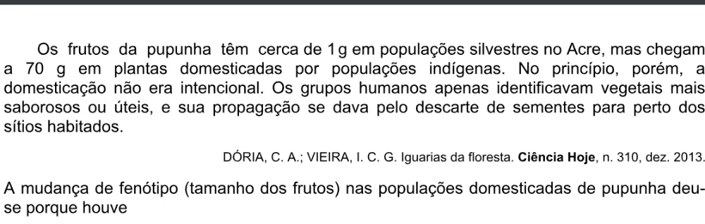 Trecho original com figura, tabela ou fórmula da questão 129 do ENEM 2020 - 2º Dia - Caderno 5 – Amarelo – Aplicação digital.