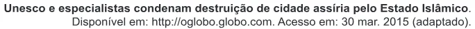 Trecho original com figura, tabela ou fórmula da questão 44 do ENEM 2015 - 1º Dia - Caderno 1 - Azul – Aplicação regular.